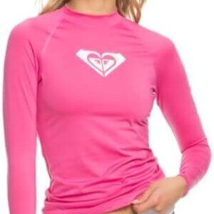 Roxy Women's Hot Pink Long Sleeve Rashguard
